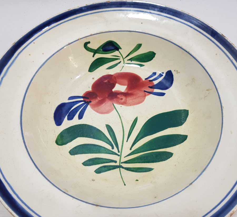 OSMANLI DÖNEMİ ÇİÇEKKLİ PORSELEN TABAK