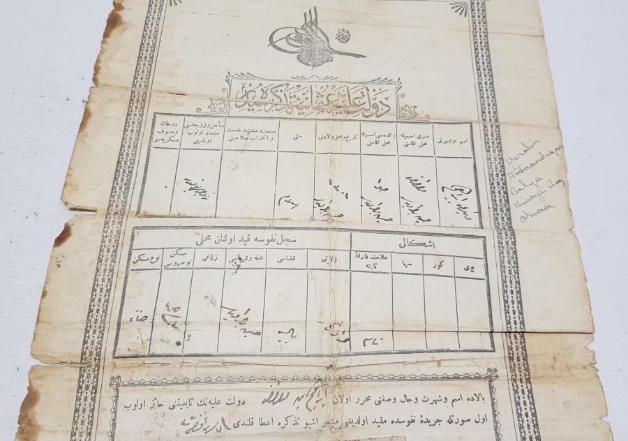 OSMANLI DEVLETİNİN İLK NÜFUS KAĞIDI