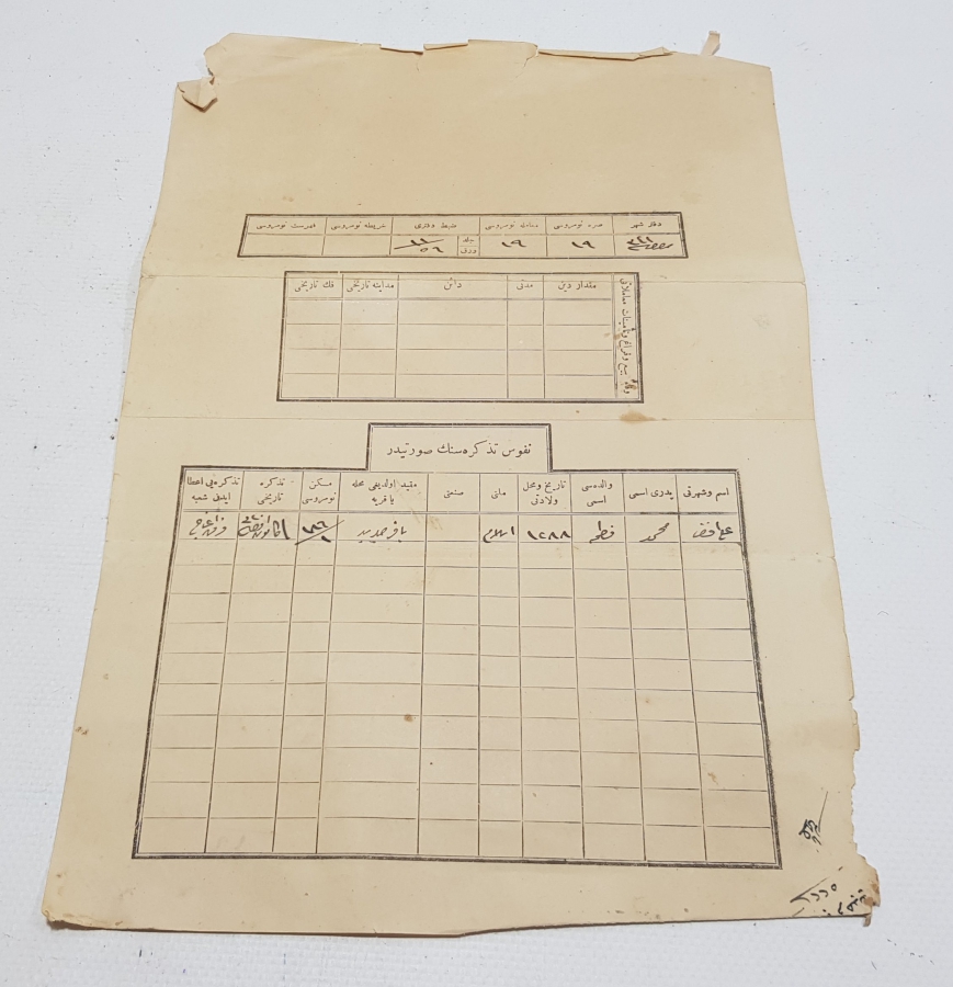 CUMHURİYET İLK DÖNEM OSMANLICA TAPU SENEDİ