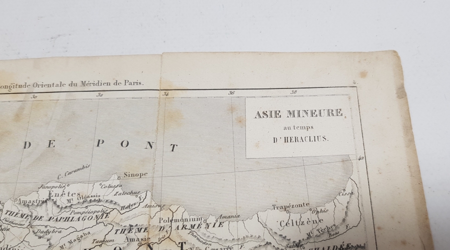 1840'LIYILLAR ANTİK YUNAN DÖNEMİ ANADOLU HARİTASI GRAVÜR