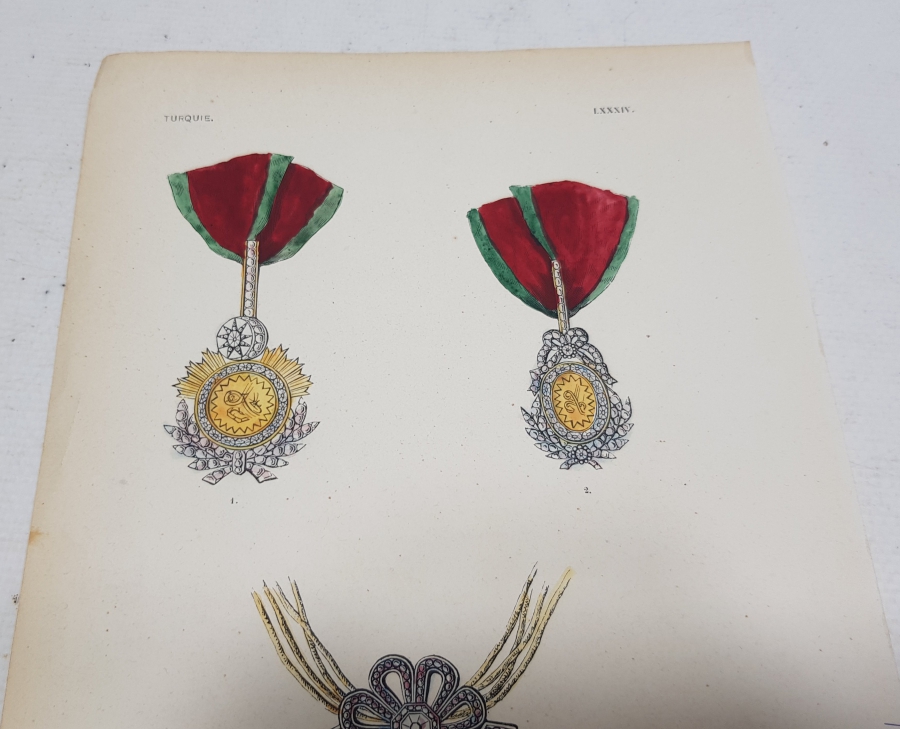 OSMANLI DÖNEMİ PADİŞAH VE OSMANLI NİŞANLARI KONULU GRAVÜR