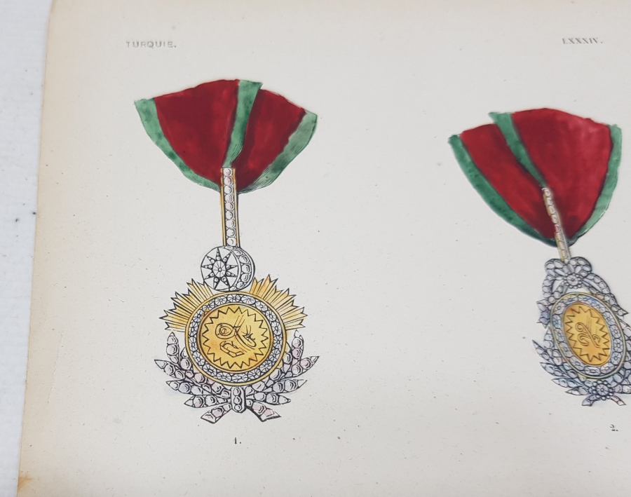 OSMANLI DÖNEMİ PADİŞAH VE OSMANLI NİŞANLARI KONULU GRAVÜR