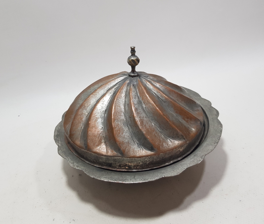 OSMANLI DÖNEMİ TEKKE İŞİ SARIK MODEL SİKKE TUTAMAÇLI BAKIR SAHAN