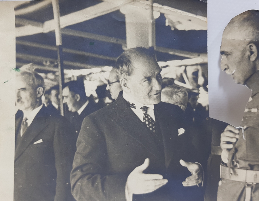ATATÜRK VE İRAN ŞAHI RIZA PEHLEVİ ORJİNAL FOTOĞRAF