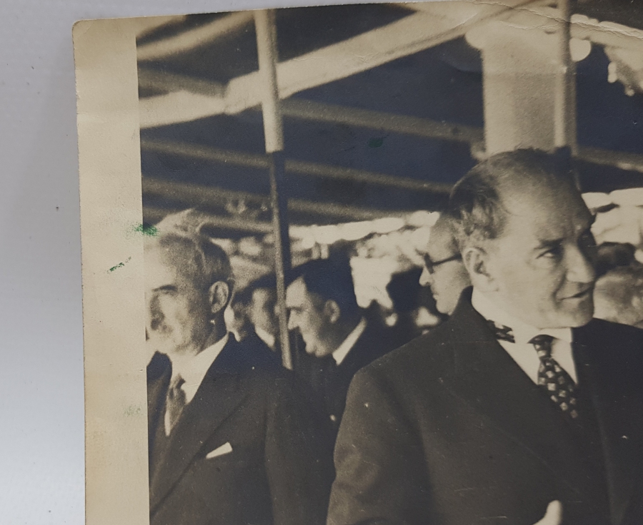 ATATÜRK VE İRAN ŞAHI RIZA PEHLEVİ ORJİNAL FOTOĞRAF