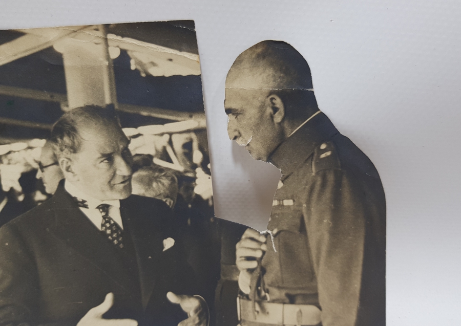 ATATÜRK VE İRAN ŞAHI RIZA PEHLEVİ ORJİNAL FOTOĞRAF