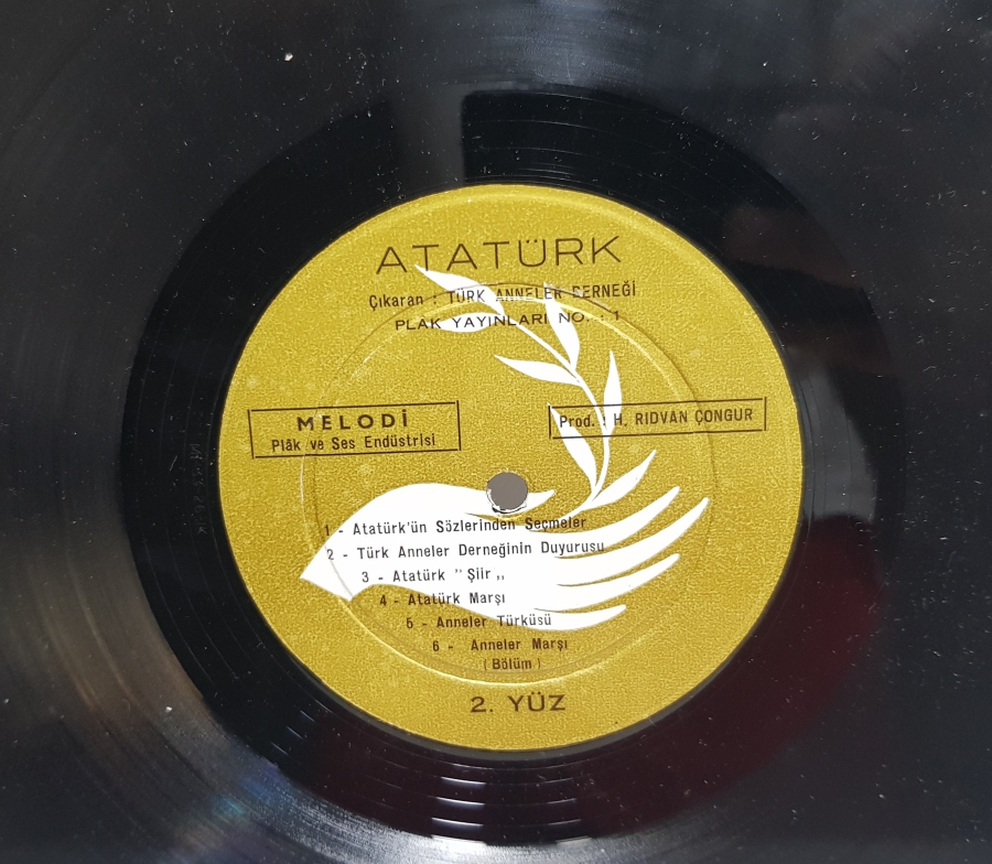 ORJİNAL SESİYLE ÇOK NADİR ATATÜRK PLAĞI