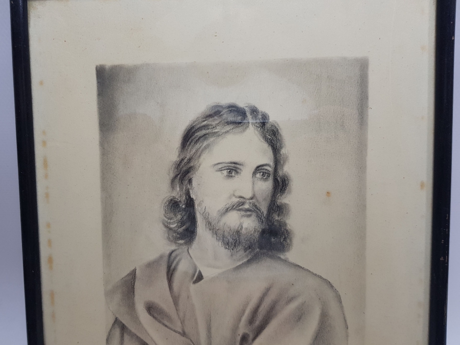 OSMANLI DÖNEMİ İMZALI KARAKALEM HAZRETİ İSA TABLOSU