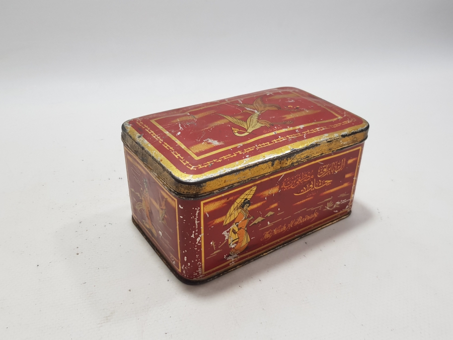 OSMANLICA YAZILI ALBAYRAK ÇAY KUTUSU