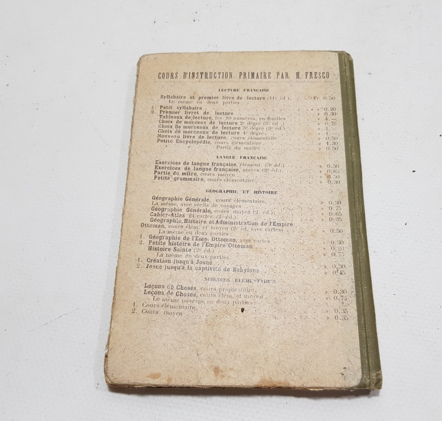 1905 CONSTANTINOPLE BASKI FRANSIZCA KİTAP