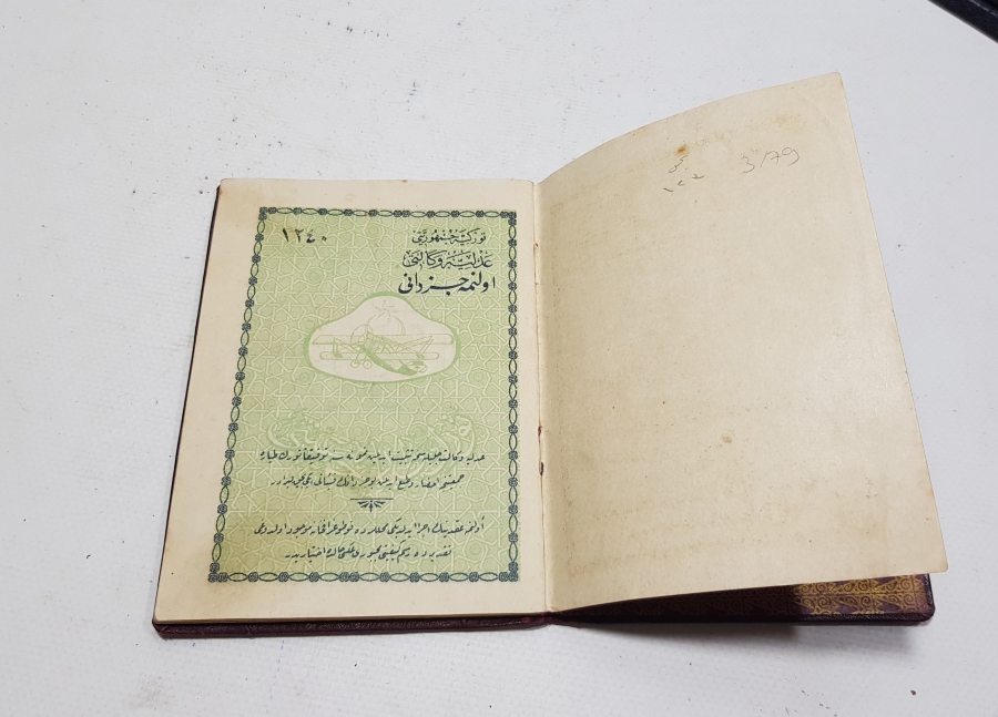 ÜZERİ OSMANLICA YAZILI ORJİNAL KABINDA EVLİLİK CÜZDANI