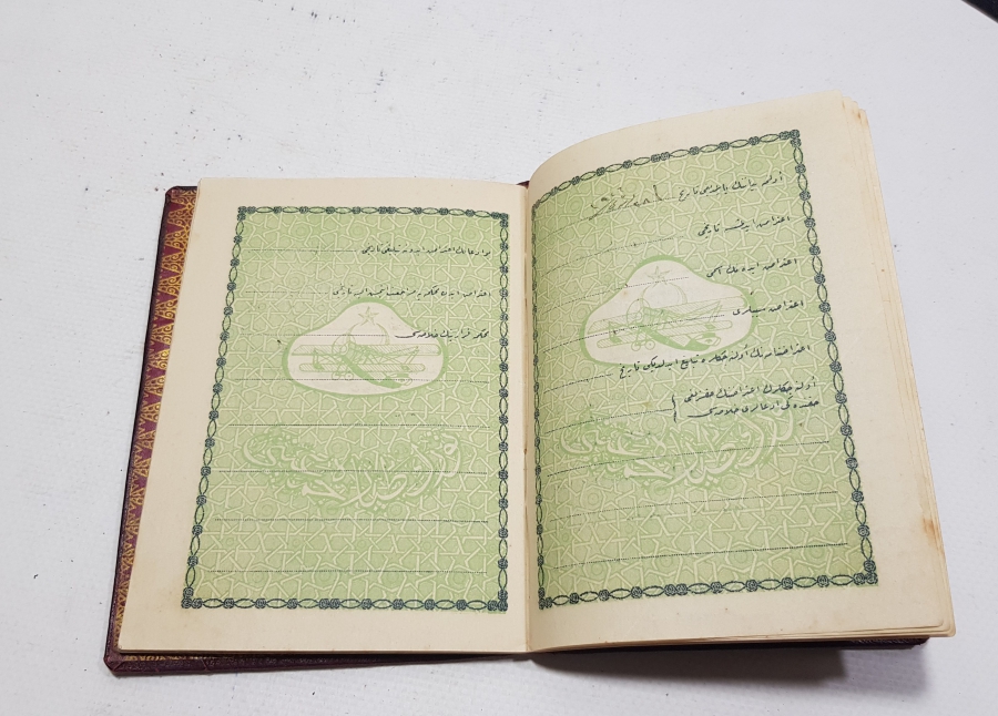 ÜZERİ OSMANLICA YAZILI ORJİNAL KABINDA EVLİLİK CÜZDANI