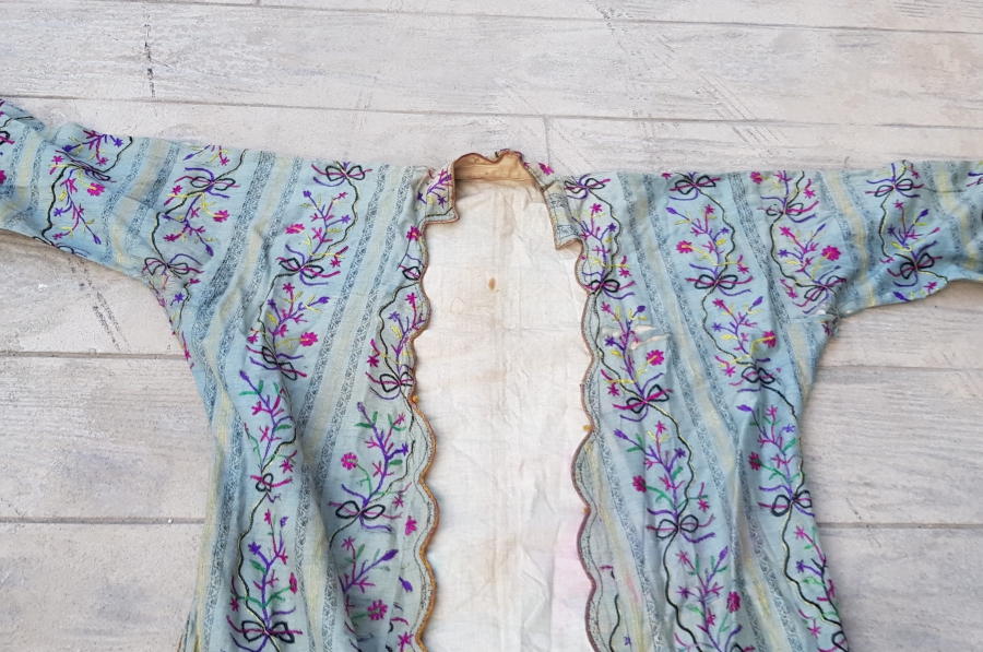 OSMANLI DÖNEMİ HEREKE DOKUMA İPEK KAFTAN