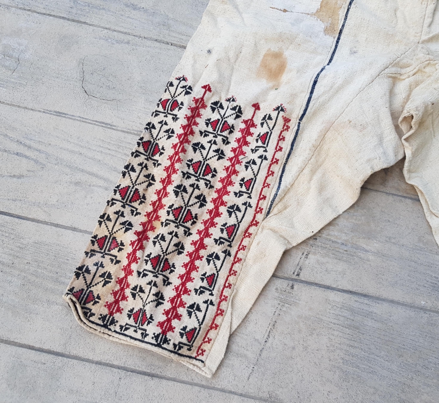 OSMANLI DÖNEMİ ÜZERİ EL İŞLEMELİ KADIN ŞALVARI