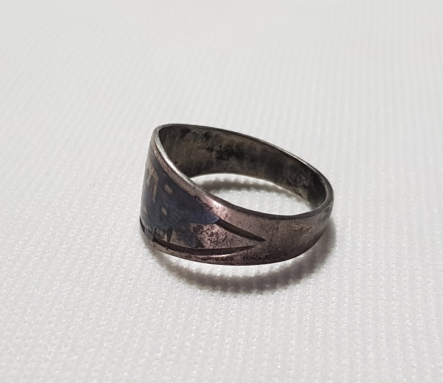 OSMANLICA YADİGAR YAZILI SAVATLI GÜMÜŞ YÜZÜK