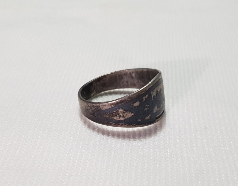 OSMANLICA YADİGAR YAZILI SAVATLI GÜMÜŞ YÜZÜK