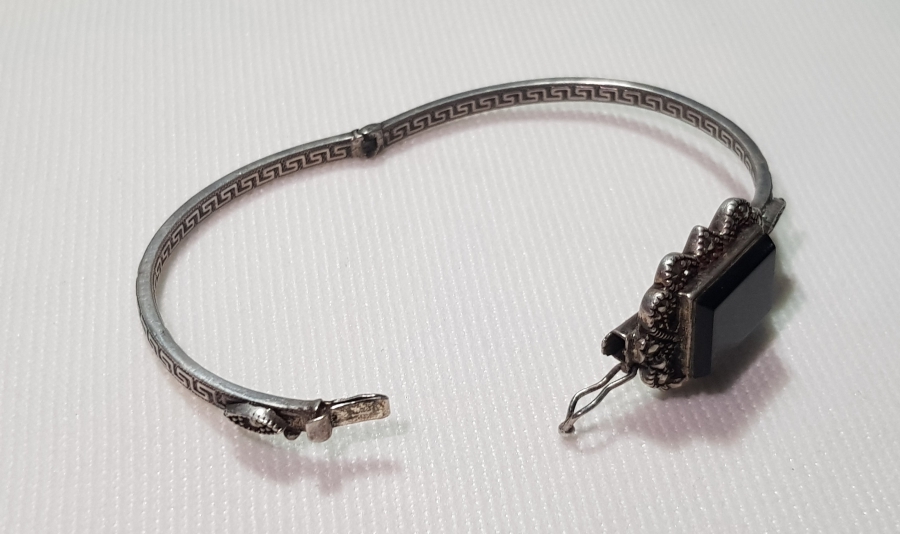 OLTU TAŞLI GÜMÜŞ BİLEZİK