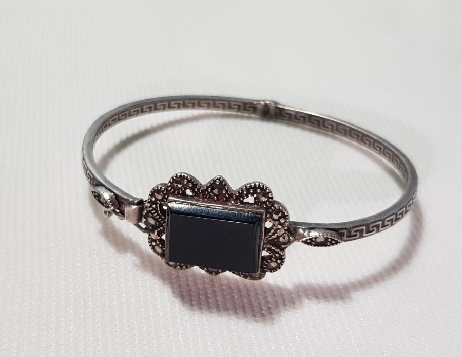 OLTU TAŞLI GÜMÜŞ BİLEZİK