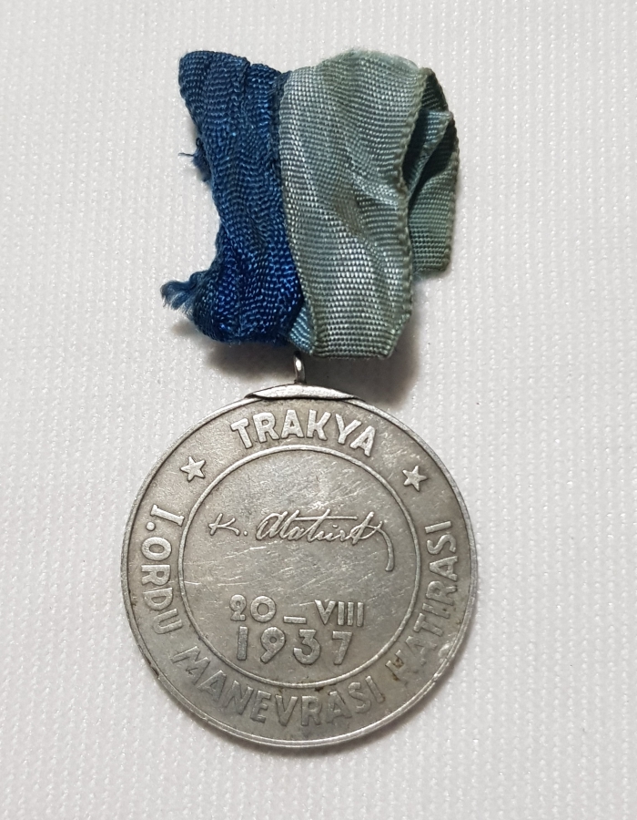 ATATÜRK'ÜN DE KATILDIĞI 1937 TRAKYA 1. ORDU MANEVRASI MADALYASI