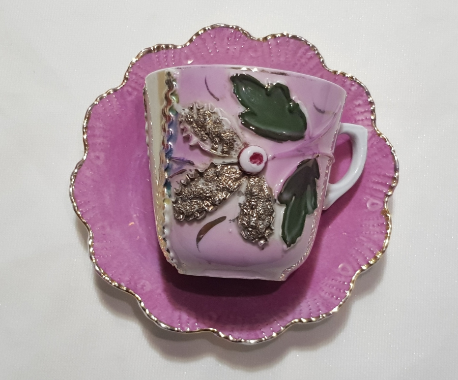 OSMANLICA DAMGALI SARAY İŞİ ÇOK NADİR FİNCAN