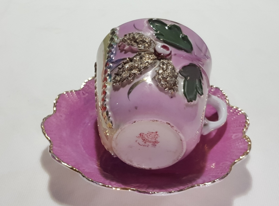 OSMANLICA DAMGALI SARAY İŞİ ÇOK NADİR FİNCAN