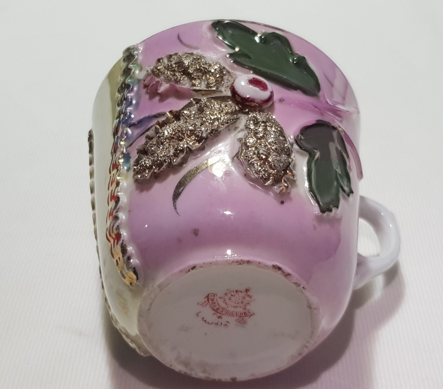 OSMANLICA DAMGALI SARAY İŞİ ÇOK NADİR FİNCAN