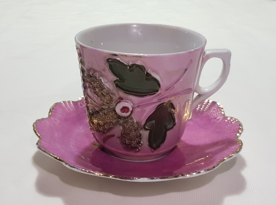 OSMANLICA DAMGALI SARAY İŞİ ÇOK NADİR FİNCAN