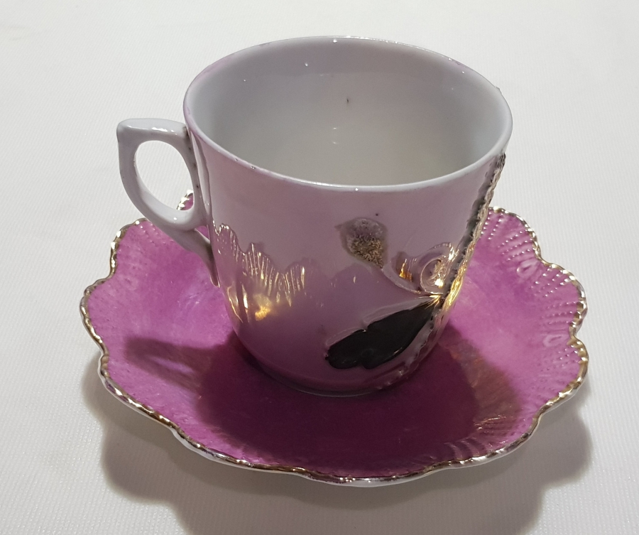 OSMANLICA DAMGALI SARAY İŞİ ÇOK NADİR FİNCAN