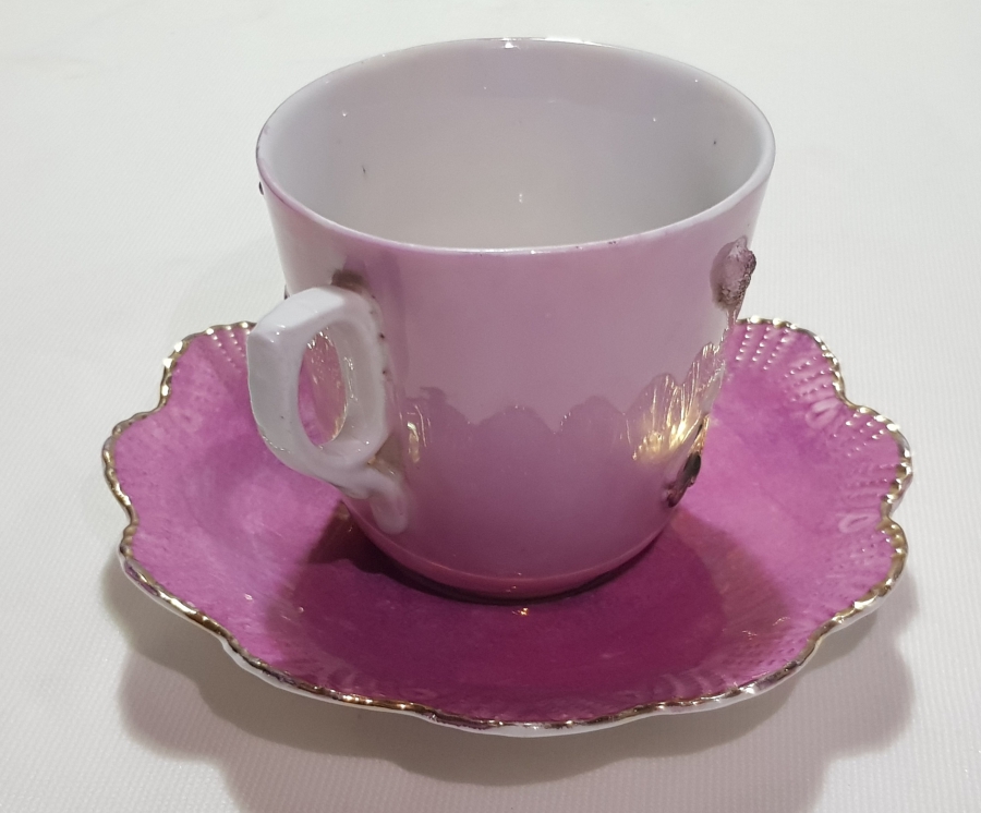 OSMANLICA DAMGALI SARAY İŞİ ÇOK NADİR FİNCAN