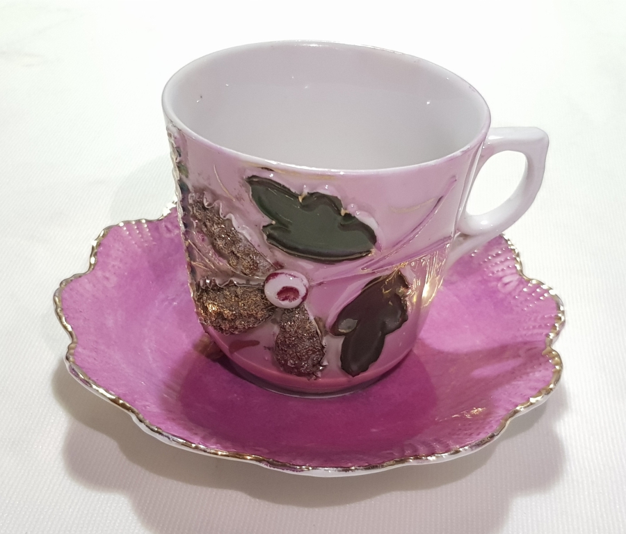 OSMANLICA DAMGALI SARAY İŞİ ÇOK NADİR FİNCAN