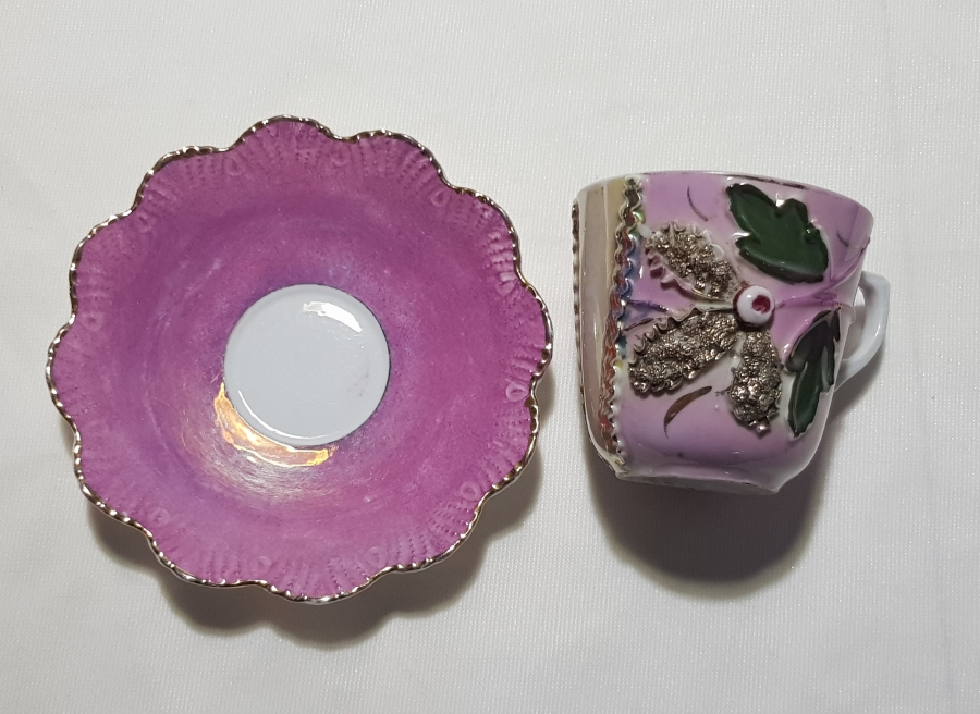 OSMANLICA DAMGALI SARAY İŞİ ÇOK NADİR FİNCAN