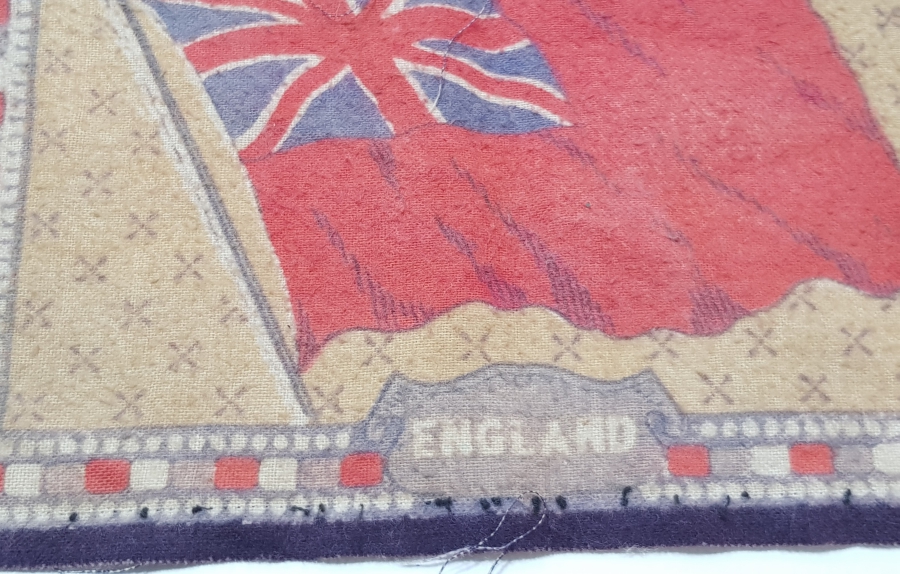 ANTİKA KADİFE JAPONYA VE İNGİLTERE BAYRAĞI