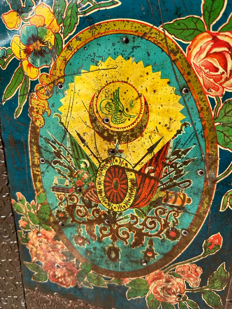 OSMANLI DEVLET ARMALI VE AY YILDILARLA SÜSLÜ GELİN ÇEYİZ SANDIĞI