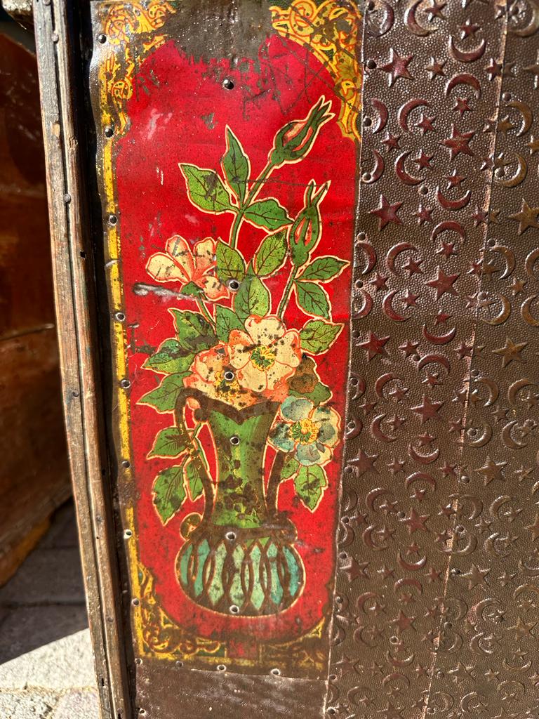 OSMANLI DEVLET ARMALI VE AY YILDILARLA SÜSLÜ GELİN ÇEYİZ SANDIĞI