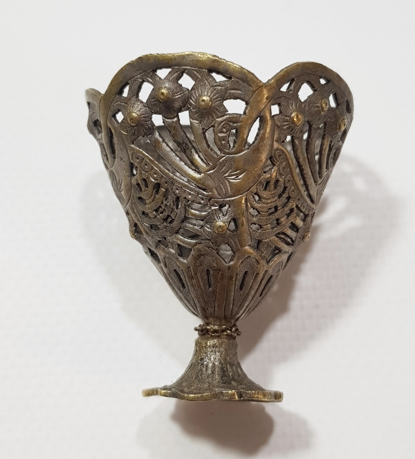 OSMANLI DÖNEMİ SÜLEYMANİYE İŞİ AJUR İŞÇİLİKLİ KAHVE FİNCANI ZARFI