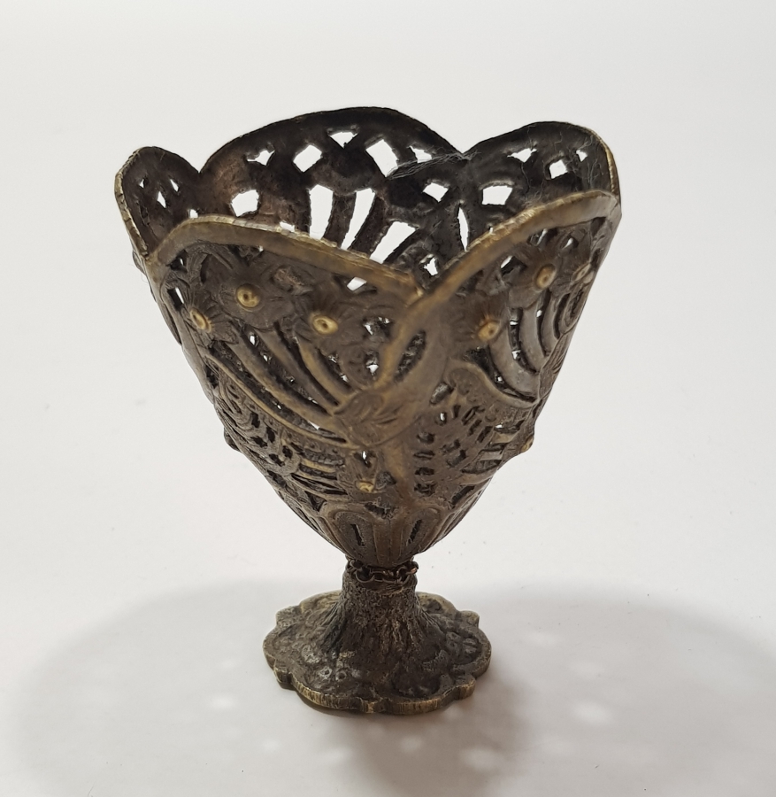 OSMANLI DÖNEMİ SÜLEYMANİYE İŞİ AJUR İŞÇİLİKLİ KAHVE FİNCANI ZARFI