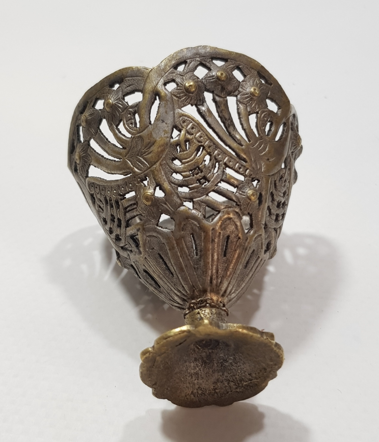 OSMANLI DÖNEMİ SÜLEYMANİYE İŞİ AJUR İŞÇİLİKLİ KAHVE FİNCANI ZARFI