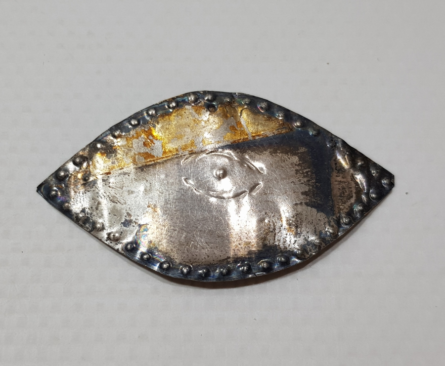 OSMANLI DÖNEMİ GÖZ FORMLU GÜMÜŞ İKONA ADAKLIĞI