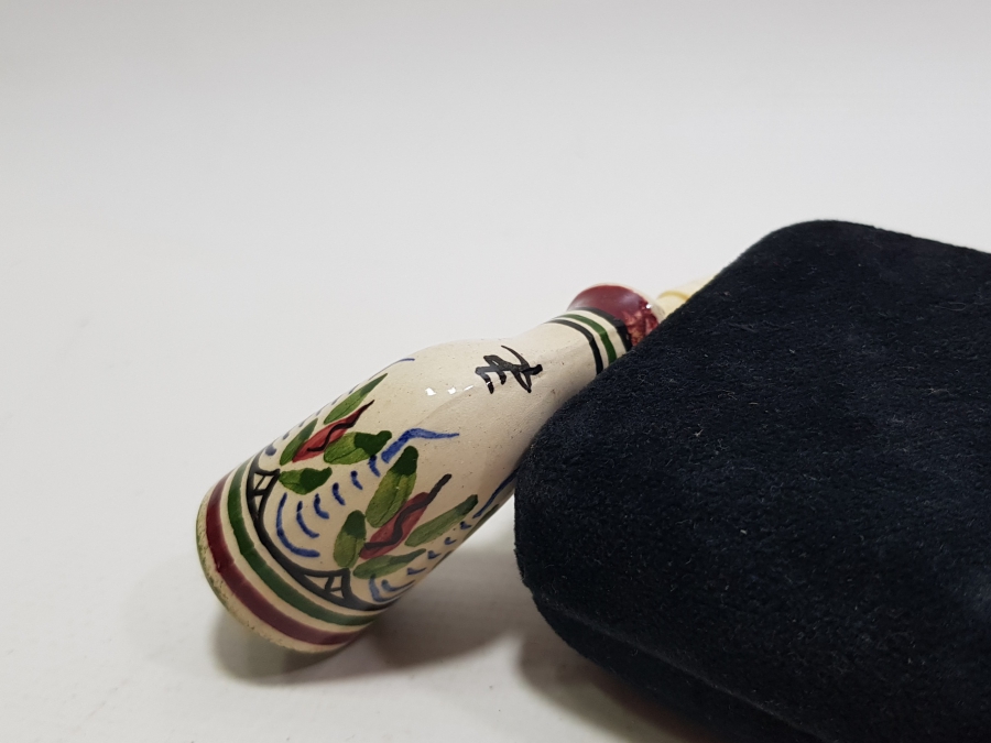 OSMANLI DÖNEMİ KÜTAHYA İŞİ EL BOYAMA USTA İMZALI PİPO