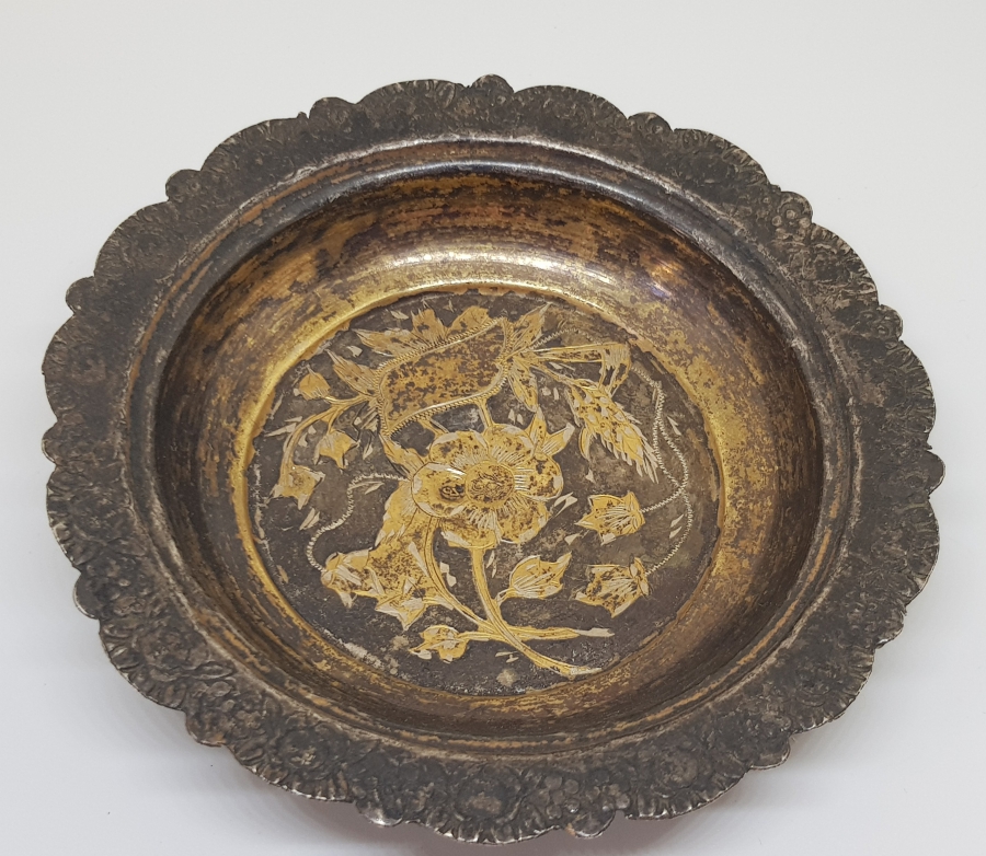 OSMANLI DÖNEMİ KALEM İŞÇİLİKLİ TUĞRALI VE ÇEŞNİLİ GÜMÜŞ İFTARİYELİK - LOKUMLUK