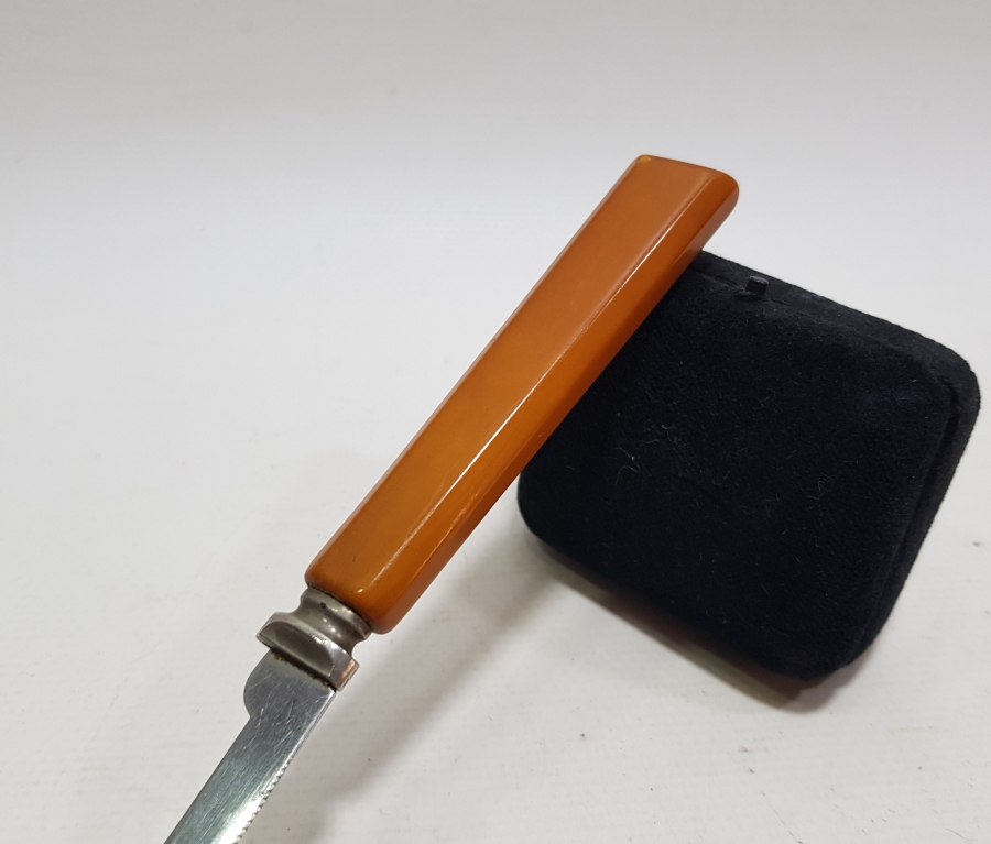 SAPI MİSKEVİ BAĞA ANTİKA PASTA BIÇAĞI