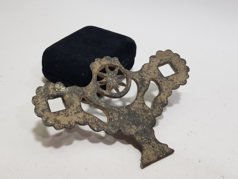 OSMANLI DÖNEMİ SÜLEYMANİYE DAMGALI VE AY YILDIZLI 1800 BAŞLARI ÇOK NADİR KAPI AYNASI