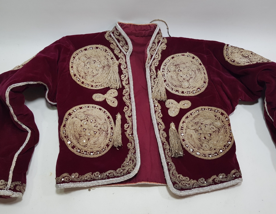 OSMANLI DÖNEMİ KÜTAHYA YÖRESİ ÇİL KONDİSYONDA PÜSKÜLLÜ GELİN CEPKENİ