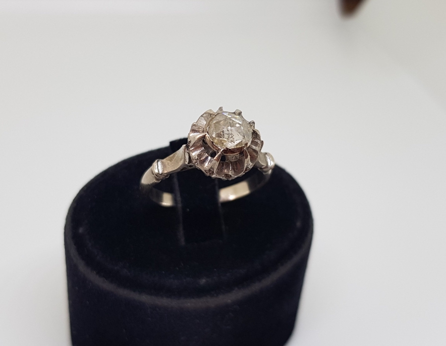 OSMANLI DÖNEMİ İRİ TAŞLI TEK TAŞ ELMAS YÜZÜK