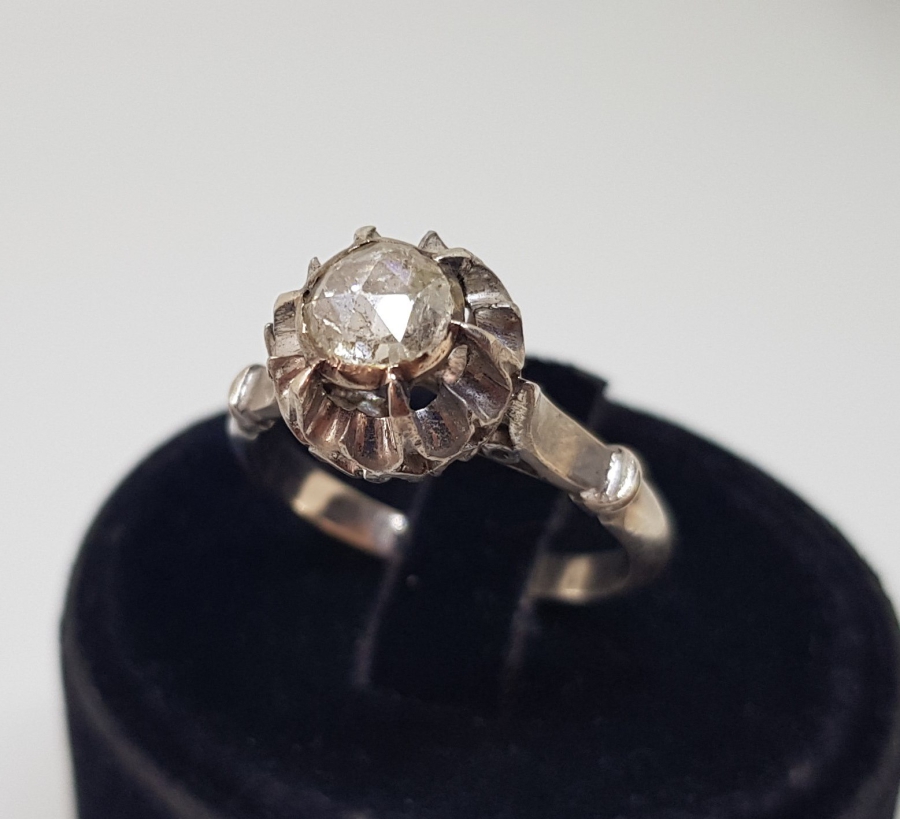 OSMANLI DÖNEMİ İRİ TAŞLI TEK TAŞ ELMAS YÜZÜK