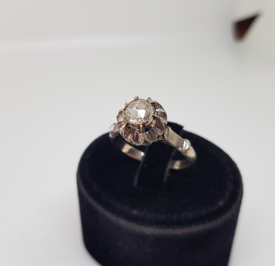 OSMANLI DÖNEMİ İRİ TAŞLI TEK TAŞ ELMAS YÜZÜK