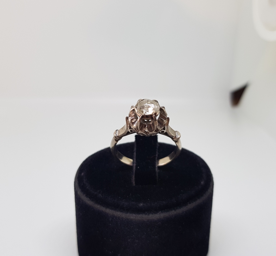 OSMANLI DÖNEMİ İRİ TAŞLI TEK TAŞ ELMAS YÜZÜK