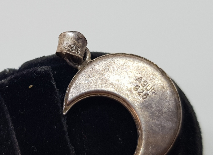 ÖZEL YAPIM ANTİKA GÜMÜŞ HİLAL FORMLU CEVŞEN-İ KEBİR