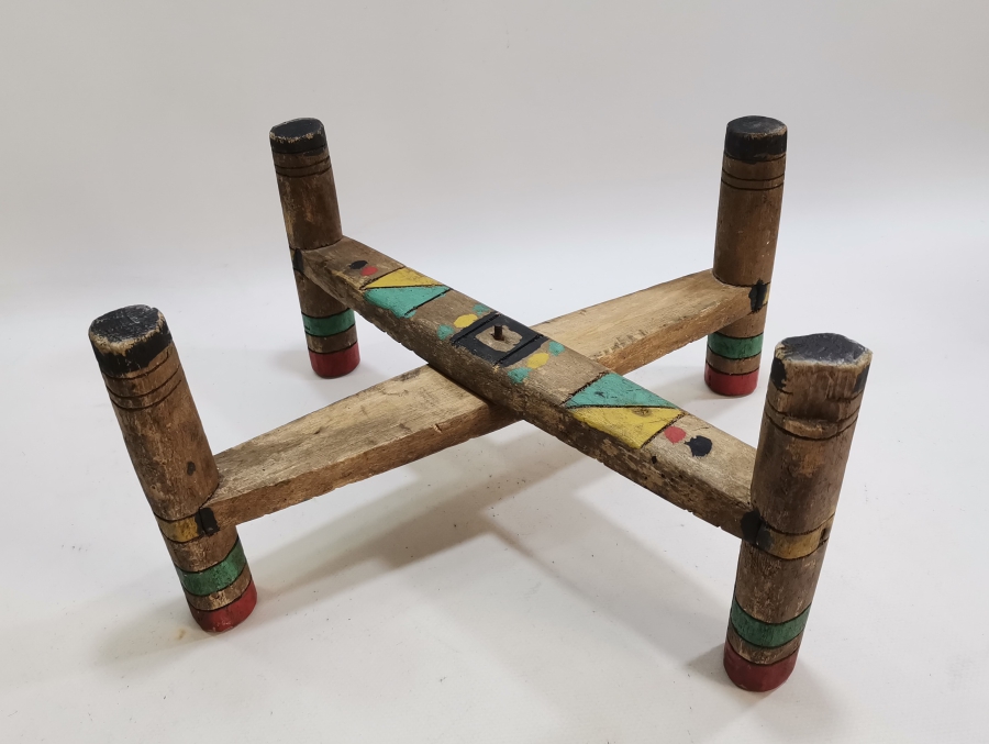 OSMANLI DÖNEMİ EL YAPIMI KÖK BOYALI AHŞAP SOFRA ALTI