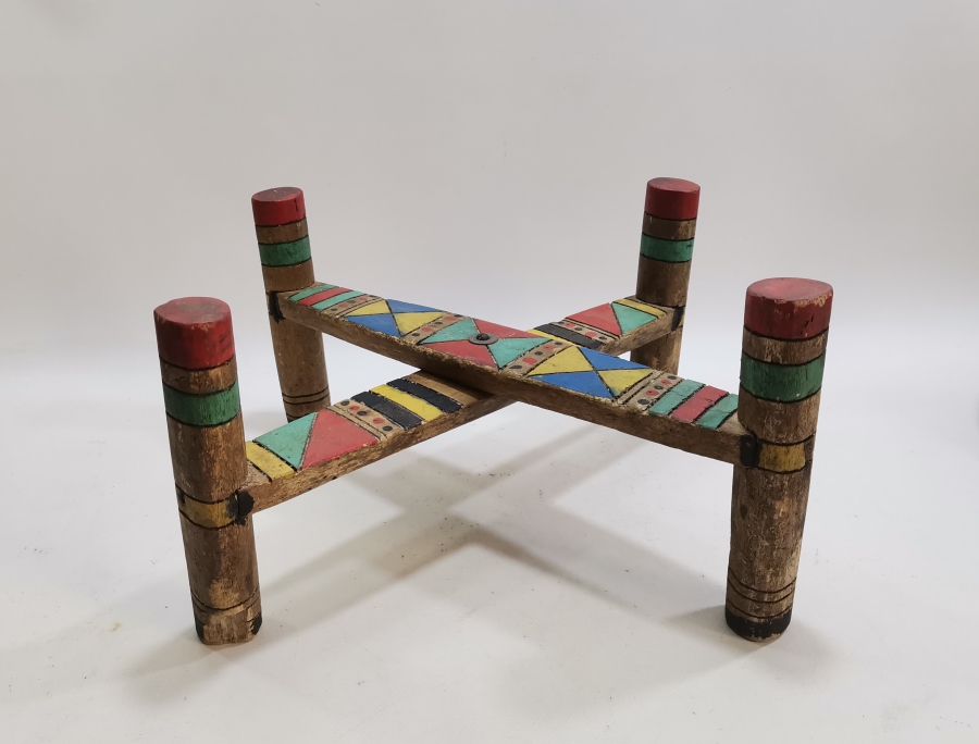 OSMANLI DÖNEMİ EL YAPIMI KÖK BOYALI AHŞAP SOFRA ALTI